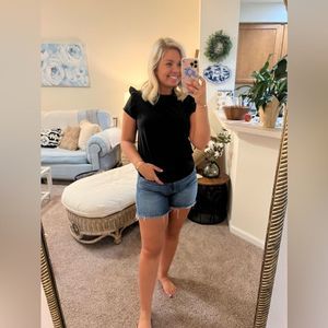 Love a Ruffle Cotton Knit Top